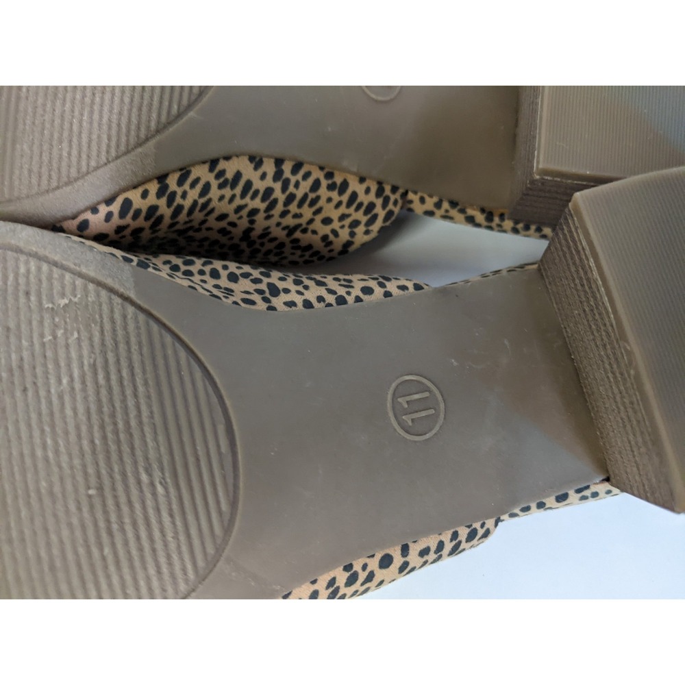 Universal Thread Leopard Print Tan and Black Slip-On Mules - Picture 8 of 8